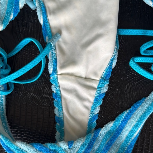 TRIANGL VINCA - SOUR STRIPE TERRY TOWELLING TRIANGLE BIKINI SET - Picture 6 of 10